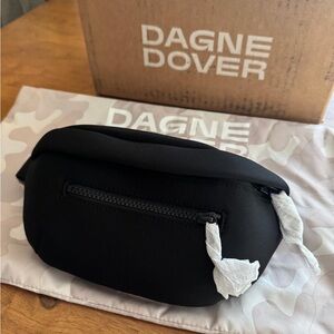 Dagne Dover Black Neoprene Belt Bag